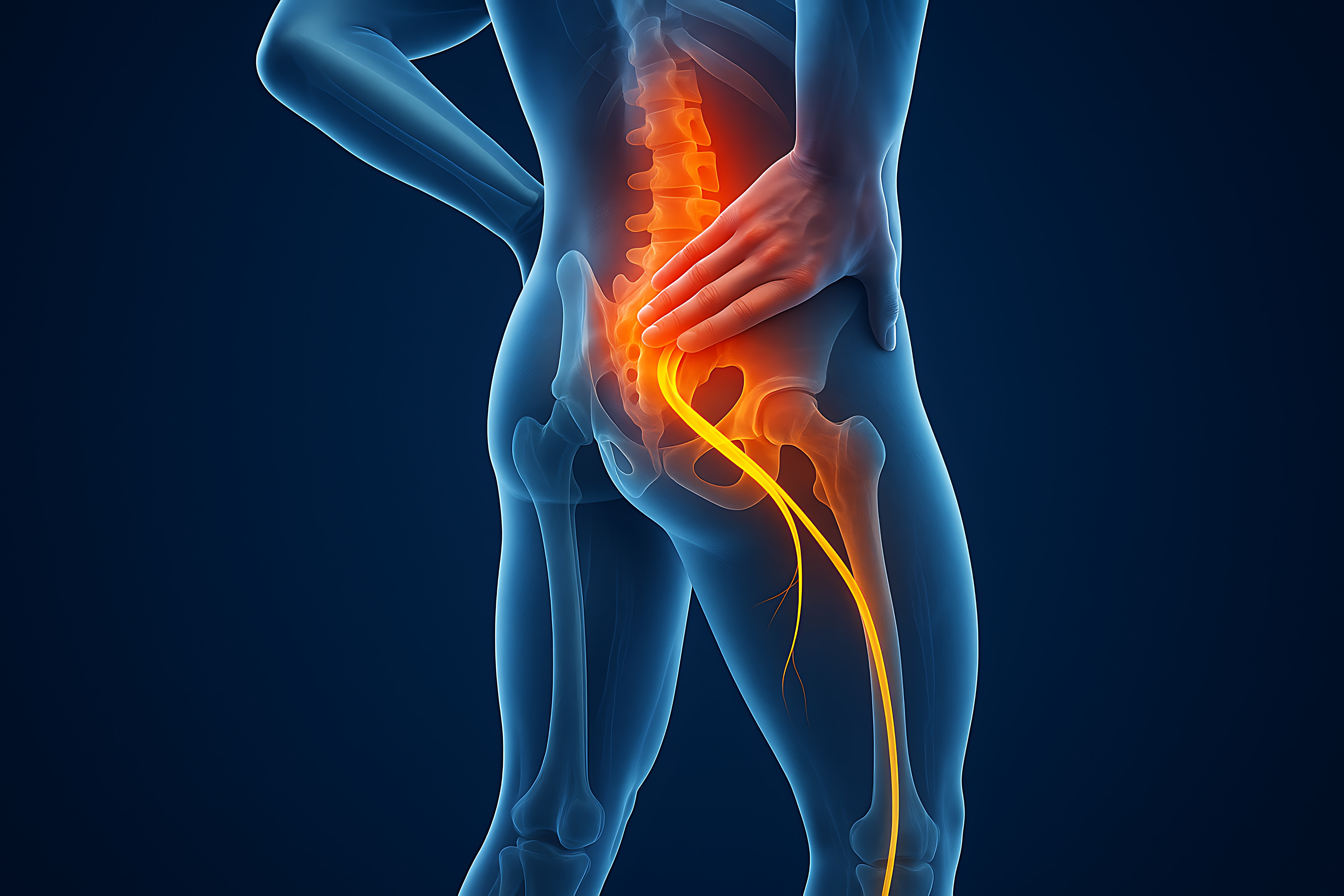 Person with sciatica leg pain — sciatica treatment Pittsburgh PA